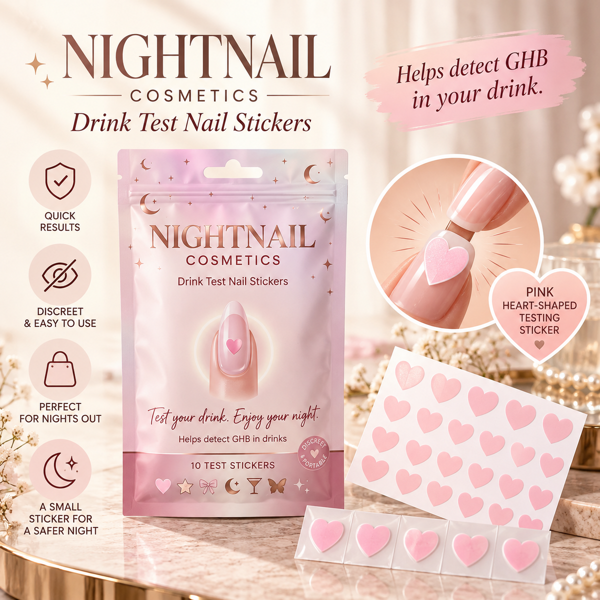 Lumay – Nail drink testing stickers
